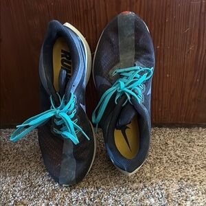 Black and Teal Running Shoes